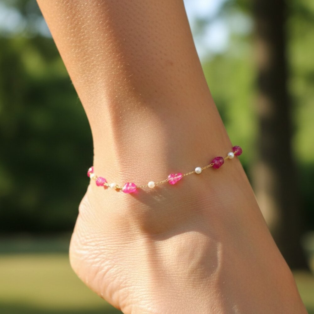 Elegant Handmade Anklet – Perfect for Women & Girls | Ideal Gift Option, DYC1604